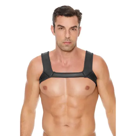 Ouch! Neoprenski grudni harness L/XL - Podesive crne trake