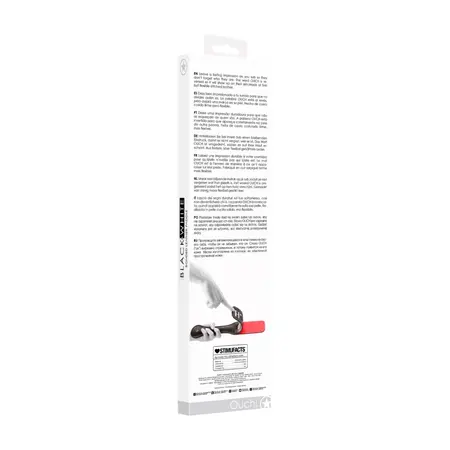 OUCH Bonded Leather Paddle - Ušiveni alat za udaranje, crni