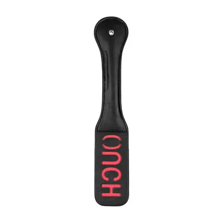 OUCH Bonded Leather Paddle - Ušiveni alat za udaranje, crni