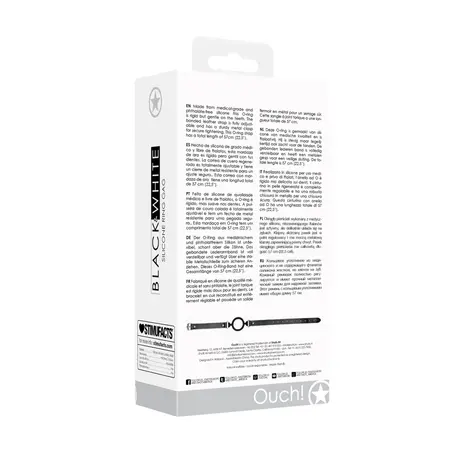 Master Series Silikonski podesivi restriktivni prstenasti gag crni 4cm