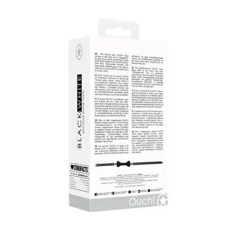 OUCH! Silikonski gag u obliku kosti Podesivi crni visokokvalitetni materijal