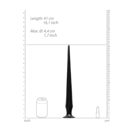 Oxballs Ass Spike Model 17, veliki suženi silikonski čep 42cm