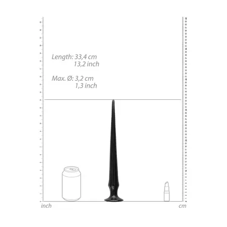 Ass Spike Model 13, 34 cm uređaj za intimnu stimulaciju, Crna