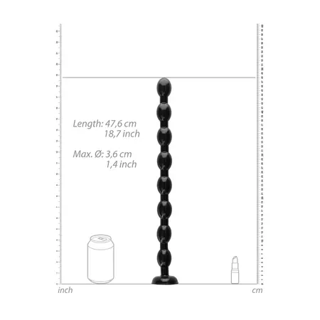 Toyz4Lovers Snake Beaded Fleksibilni Model 48 cm - Ergonomska Ručka, Crna
