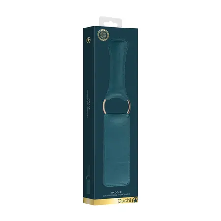 Ouch Halo Luksuzni Paddle - Elegantna Veštačka Koža sa Zlatnim Akcentima, 32 cm