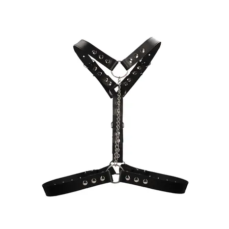 Twisted Bit Bonded Leather Adjustable Body Harness One Size