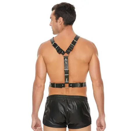 Twisted Bit Bonded Leather Adjustable Body Harness One Size