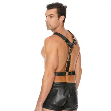 Twisted Bit Bonded Leather Adjustable Body Harness One Size