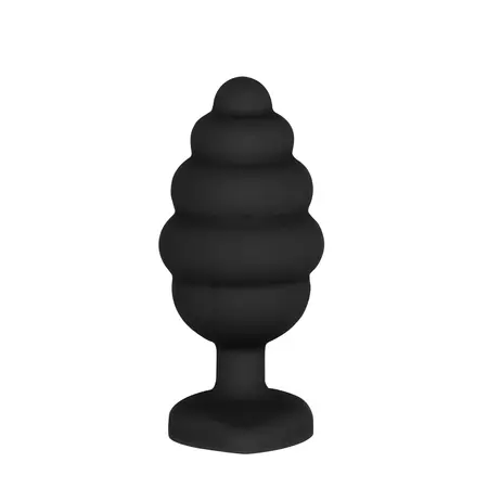 Sinner Gear Rebrasti Dijamantski Srce Plug Large - Silikon, Dekorativna Baza