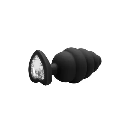 Sinner Gear Rebrasti Dijamantski Srce Plug Large - Silikon, Dekorativna Baza