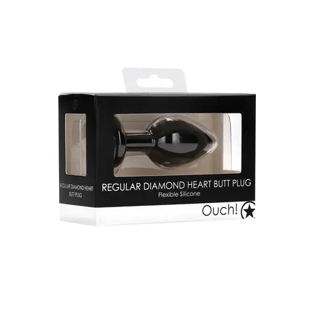 Sinner Gear Dijamantski Srce Model Intimni Plug Regular Silikon Crni