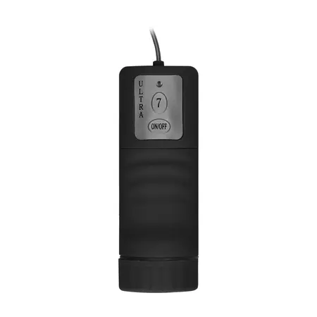 OUCH! Vibrating Strapless Silicone Intimate Device with Remote, Black