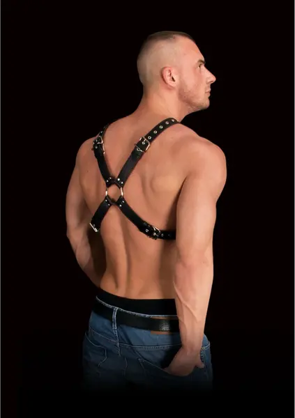 Adonis High Halter Pojas - Podesivi Grudni Sistem od Vezane Kože