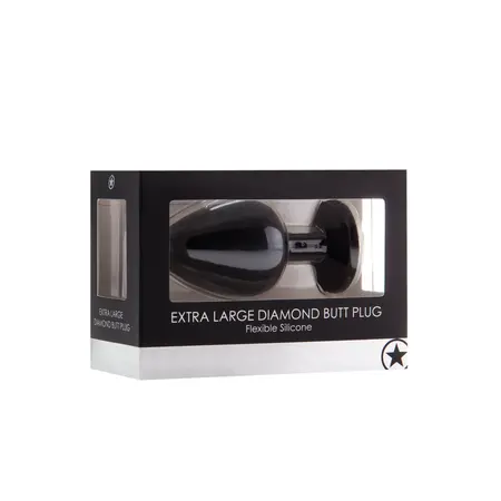 Sinner Gear Silikonski Intimni Čep Ekstra Veliki sa Dekorativnim Draguljem