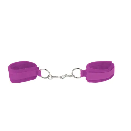 Ouch! Adjustable Velcro Cuffs Soft Lining Black Universal Size