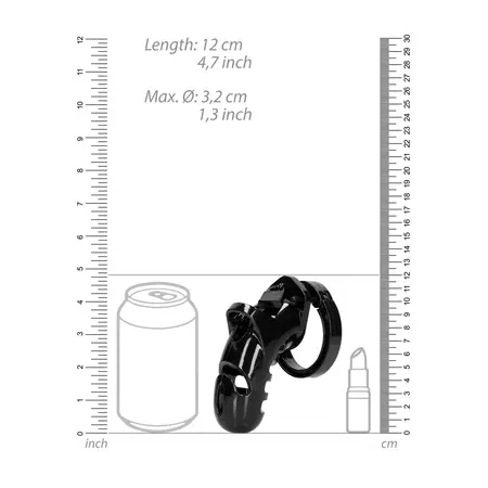 ManCage Model 26 Uređaj za Intimnu Kontrolu 11.5 cm Crni Polikarbonat
