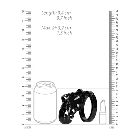 ManCage Model 25 Sistem Čednosti 3.5'' (9 cm) Crni Polikarbonat