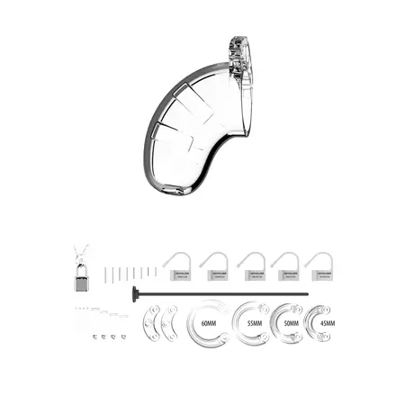 Shots Model 15 Silikonski Uređaj za Čednost sa Uretralnim Umetkom 3.5mm x 20cm
