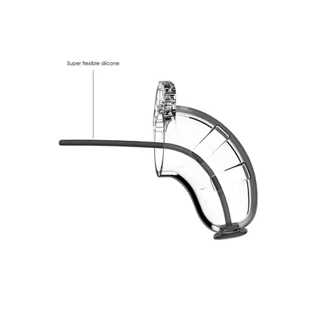 Shots Model 15 Silikonski Uređaj za Čednost sa Uretralnim Umetkom 3.5mm x 20cm