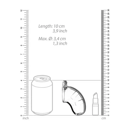 Shots Model 15 Silikonski Uređaj za Čednost sa Uretralnim Umetkom 3.5mm x 20cm