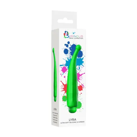 Lyra Silicone Vibrating Bullet 10-Speed Luminous Pink Compact