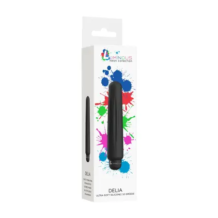 Delia Classic Luminous Bullet Massager with Silicone Sleeve, 10 Modes