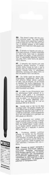 Delia Classic Luminous Bullet Massager with Silicone Sleeve, 10 Modes