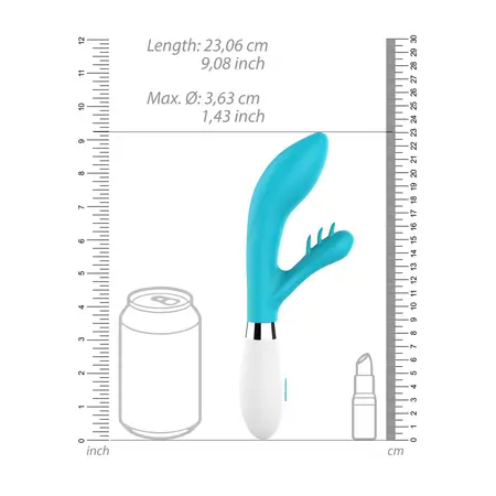 Agave Multifunctional Intimate Vibrator 10-Speed Silicone 23.1cm Purple