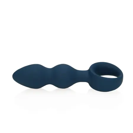 Loveline Teardrop Anal Plug Large Baltic Blue Silicone Model