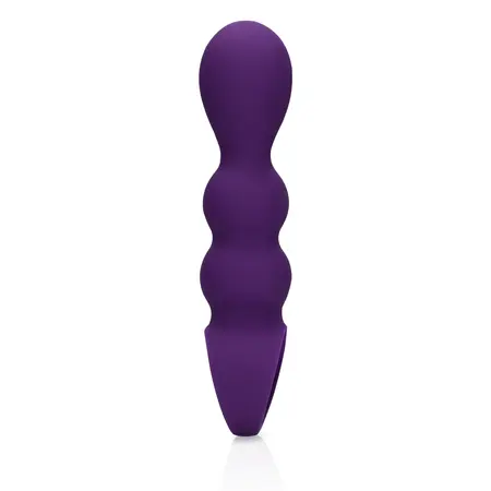 Loveline Teardrop model intimni vibrirajući čep, providno ljubičasti silikon