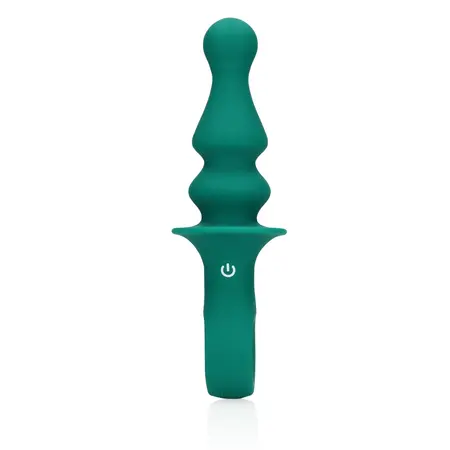 Loveline Peacock Plume analni vibrirajući uređaj, kompaktni silikonski model