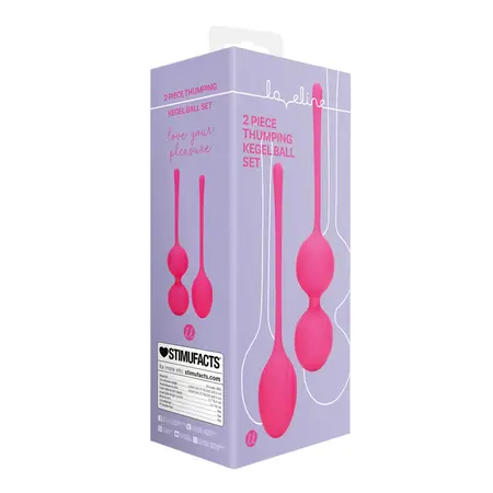 Loveline Thumping Kegel lopte set 2 kom, divlja jagoda boja
