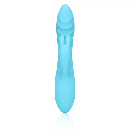 Loveline rebrasti ultra meki silikonski zeko vibrator glacijalno plavi