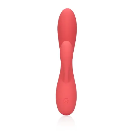 Loveline glatki ultra meki silikonski dual-action vibrator roze 21 cm