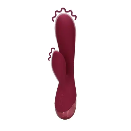 Loveline glatki silikonski Rabbit model intimni sistem Tamna trešnja