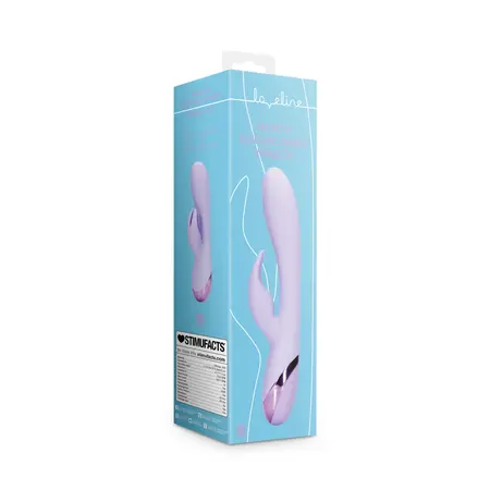 Loveline glatki silikonski Rabbit vibrator Digitalna lavanda dvostruko dejstvo