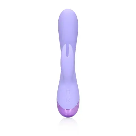 Loveline glatki silikonski Rabbit vibrator Digitalna lavanda dvostruko dejstvo