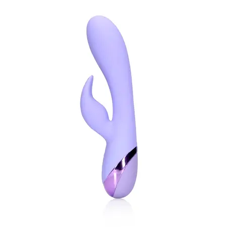 Loveline glatki silikonski Rabbit vibrator Digitalna lavanda dvostruko dejstvo