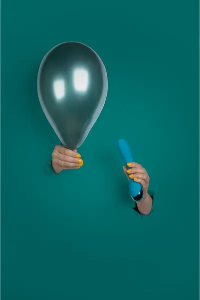 Loveline Smooth Silicone G-Spot Vibrator Teal Blue Dual-Action Design