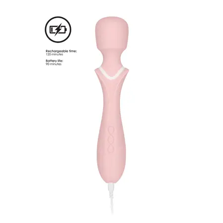 Jiggle Rechargeable Massage Wand, Waterproof, Flexible Silicone, 10 Modes