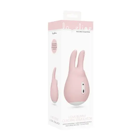 Love Bunny intimni mini masažer silikonski USB punjiv Roze