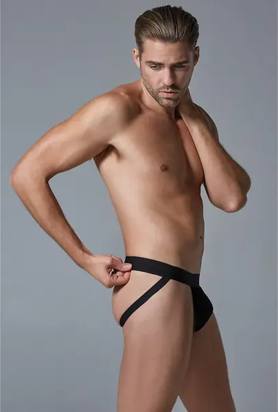 Male Power Leopard Print Jockstrap L/XL - Bold Elastic Design