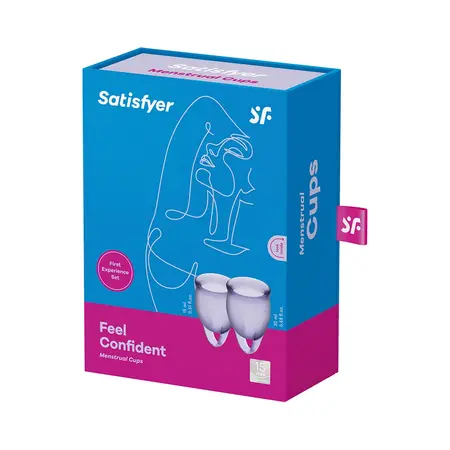 Feel Confident set menstrualnih čašica - Medicinski silikon, 2 veličine, 15/20 ml