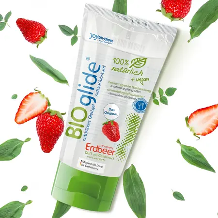 BIOglide Veganski lubrikant aroma jagode 80 ml - Prirodna formula na biljnoj bazi