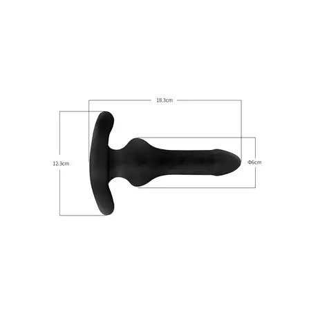 Oxballs Hump Gear SilaSkin Intimate Plug for Advanced Play Black