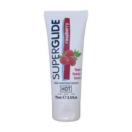 HOT Superglide Lubrikant na Vodenoj Bazi Jestivi Malina 75ml