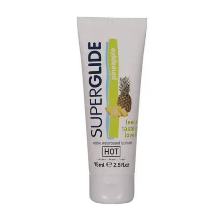 HOT Superglide Edible vodeni lubrikant sa ukusom ananasa 75 ml
