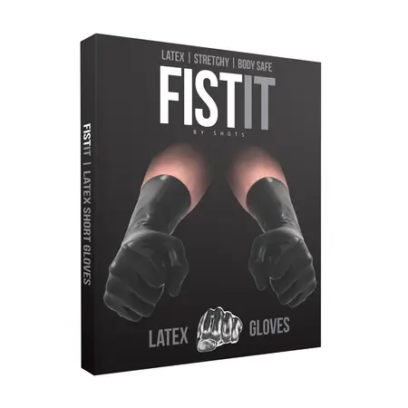 Fist It kratke lateks rukavice uniseks ultra tanke zaštitne crne S/M