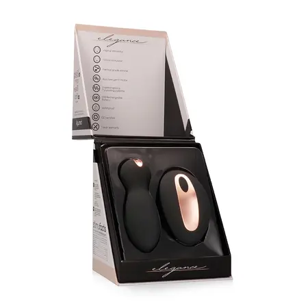 PURITY Dual Wireless Vibrating Set - Silikon, USB punjiv, Crna