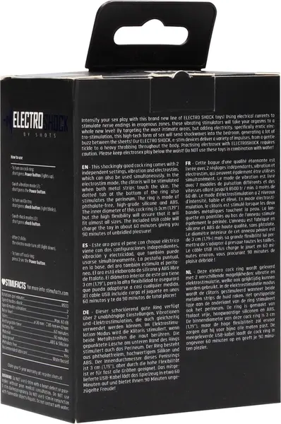 Electroshock E-Stimulation Intimate Ring & C-Spot Stimulator, Black